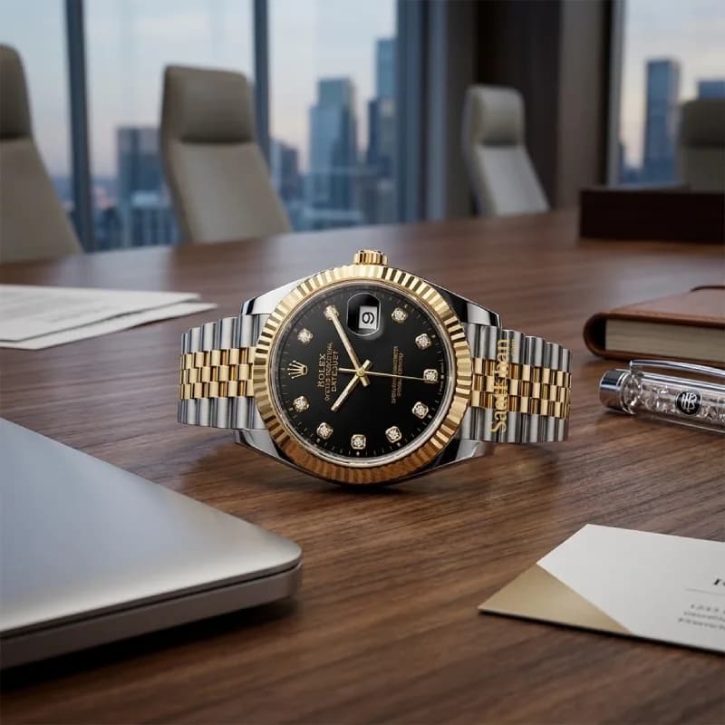 ساعت زنانه رولکس دیت جاست کوارتز مدیوم ROLEX DATEJUST RL045 — تصویر ۲