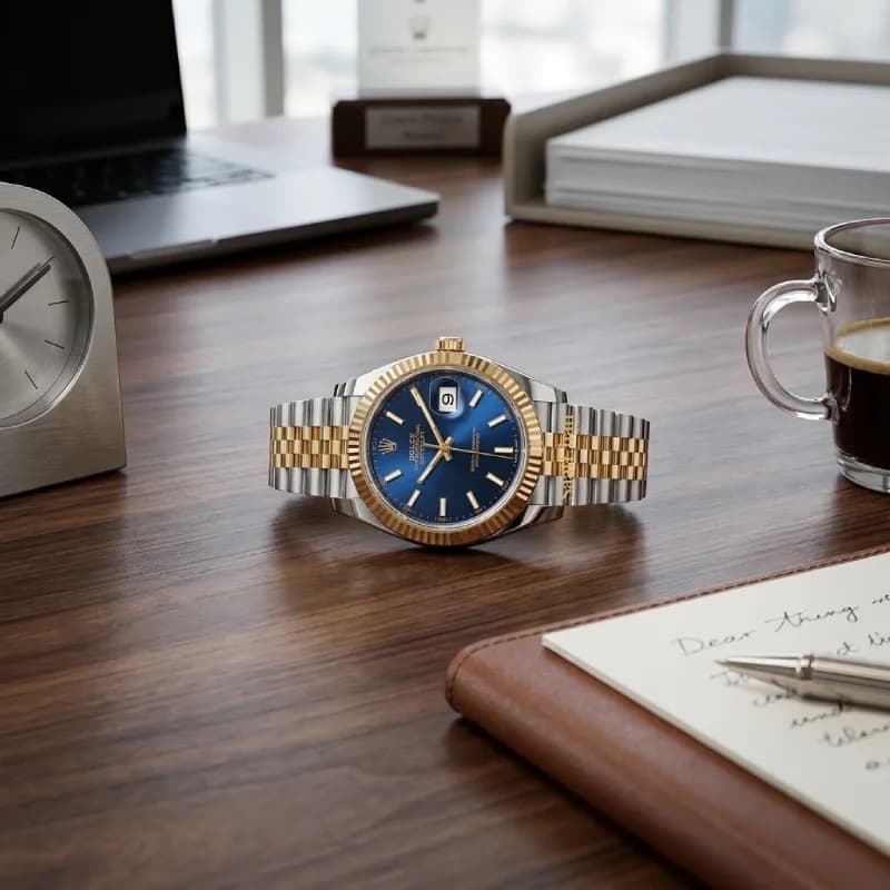 ساعت زنانه رولکس دیت جاست کوارتز مدیوم ROLEX DATEJUST RL044 — تصویر ۲