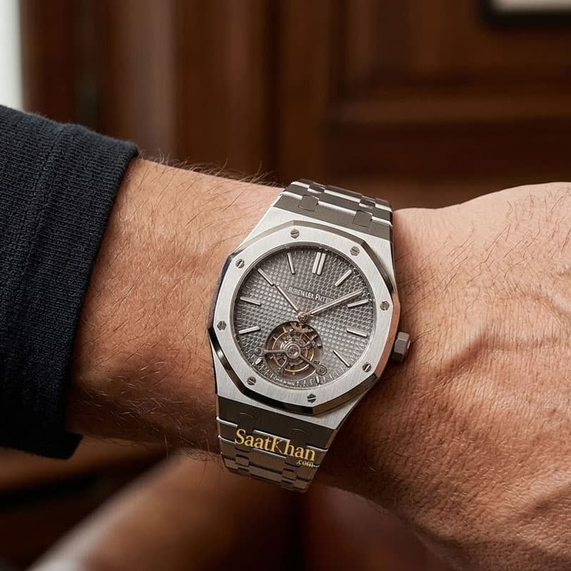 ساعت مردانه اودمار پیگه رویال اوک توربیون اتوماتیک AUDEMARS PIGUET ROYAL OAK TOURBILLON APM025 — تصویر ۲
