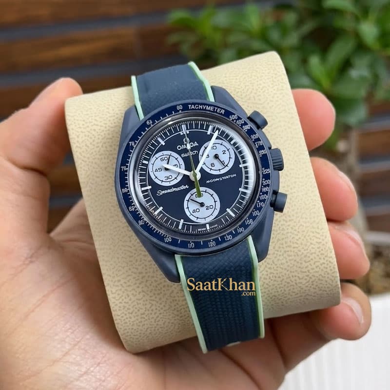 ساعت مردانه زنانه امگا سواچ کوارتز OMEGA SWATCH MISSION ON EARTH POLAR LIGHTS OS026 — تصویر ۳