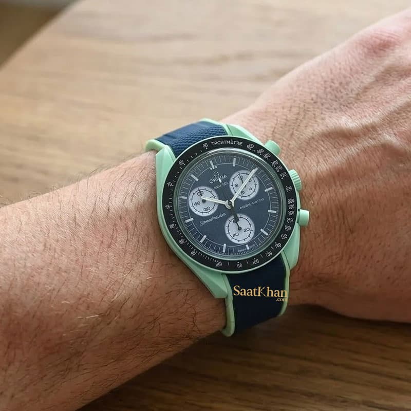 ساعت مردانه زنانه امگا سواچ کوارتز OMEGA SWATCH MISSION ON EARTH POLAR LIGHTS OS026 — تصویر ۲
