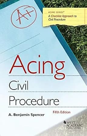 و دانلود نسخه کامل کتاب زبان اصلی Acing Civil Procedure (Acing Series) | دانلود کتاب خارجی