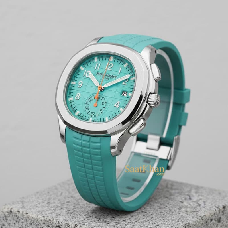 ساعت مردانه پتک فیلیپ آکوانات کوارتز PATEK PHILIPPE AQUANAUT PM030 — تصویر ۴