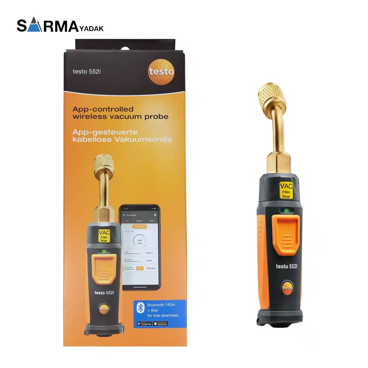 پراب هوشمند و گیج وکیوم دیجیتال تستو testo 552i — تصویر ۳
