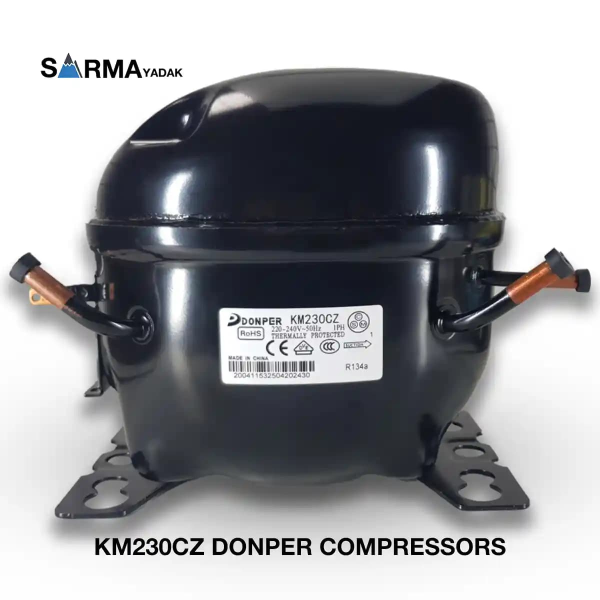 کمپرسور یخچال 1/4 دانپر KM230CZ گاز مبرد R134A