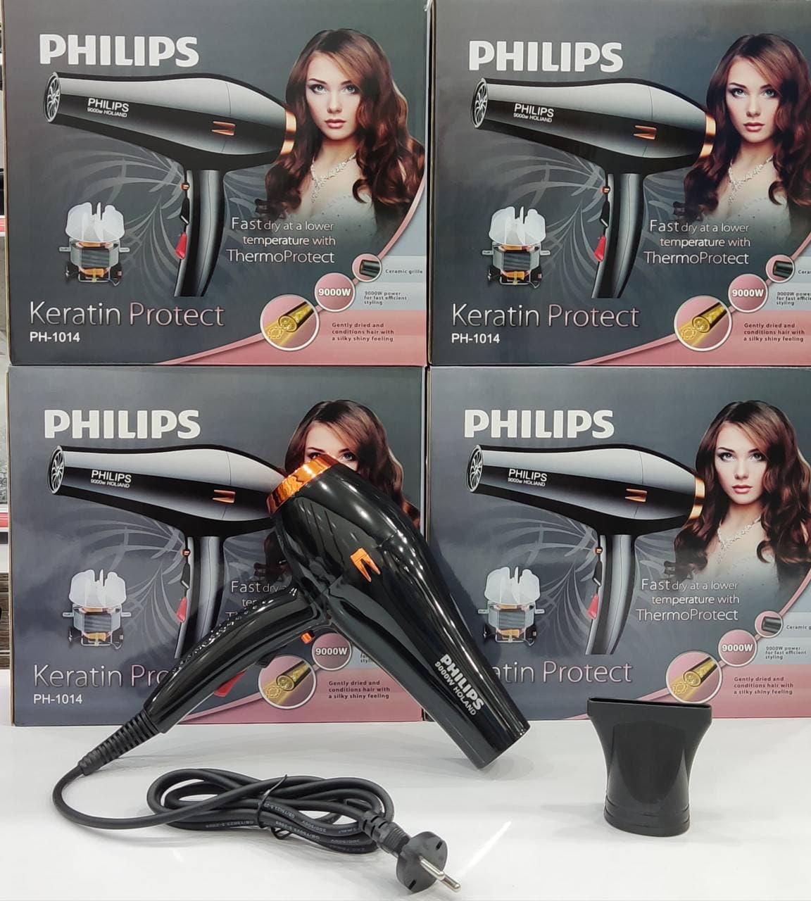سشوار حرفه ای فیلیپس 9000 وات مدل PH-1014 موتورسنگین Hair dryer PHILIPS REF – PH-1014