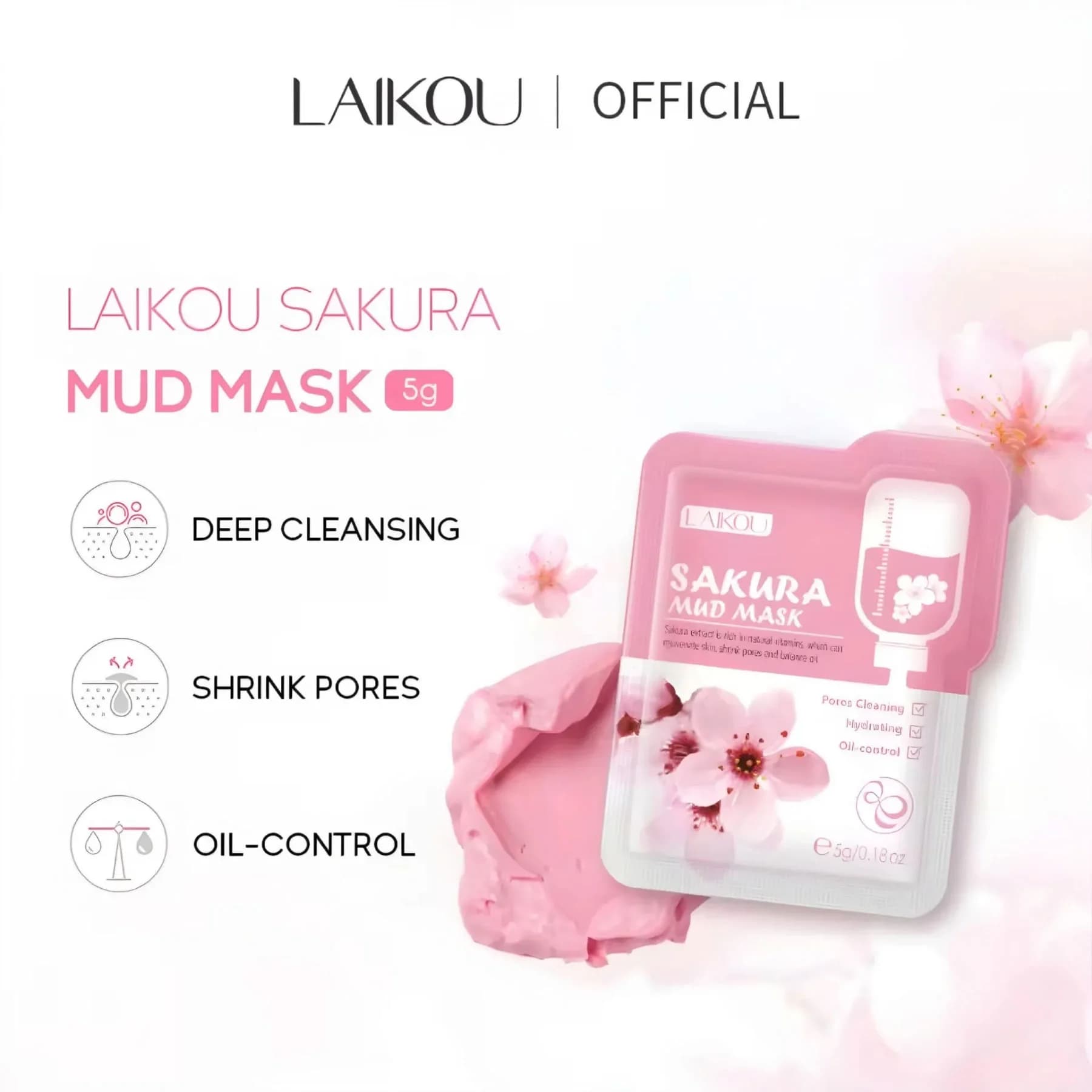 مود ماسک ساشه ای گل رز لایکو LAIKOU — تصویر ۶