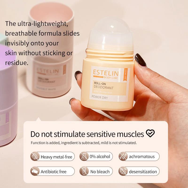 مام رول ضدتعریق و دئودورانت زنانه استلین مدل Invisible White حجم 50 میل — تصویر ۳