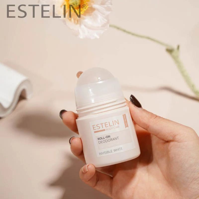 مام رول ضدتعریق و دئودورانت زنانه استلین مدل Invisible White حجم 50 میل — تصویر ۲