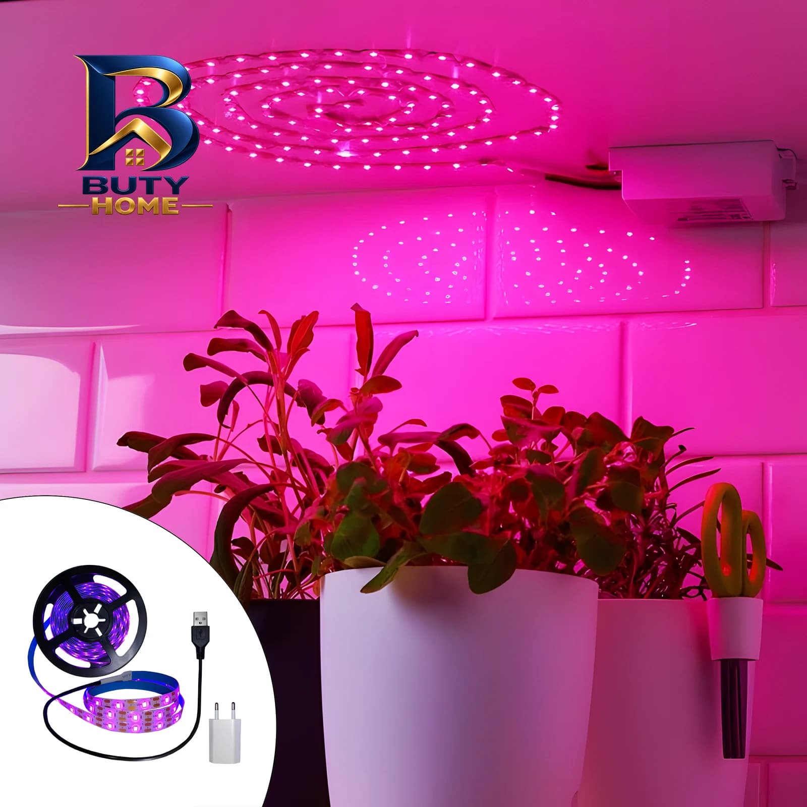 ریسه ال ای دی رشد گیاه ۳۶ وات لومینوس مدل فول طیف و اسپکتروم کد USB با طول ۲ متر — تصویر ۹