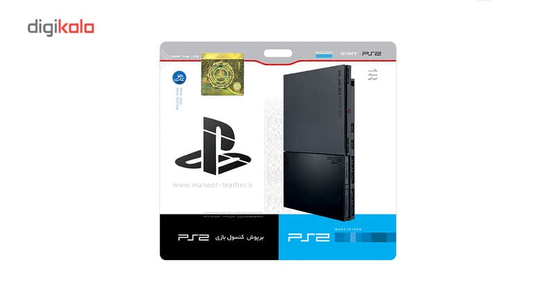 برچسب تزینی مدل Black Carbon-fiber Texture مناسب برای کنسول بازی PS2 — تصویر ۴
