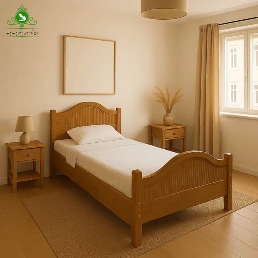 تخت خواب یک و نیم نفره مدل درسانا عرض 120 بدون تشک مبلمان فرنا مدل 1144767