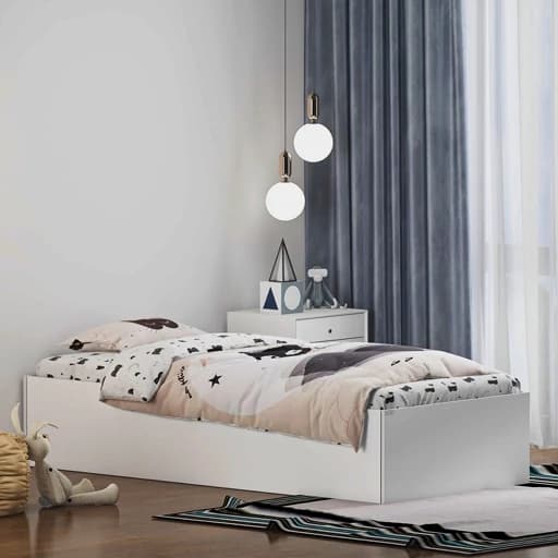 تخت خواب ملامینه یک نفره مدل FH940 سایز 80×180 سانتی متر مبلمان فرنا مدل 1144716