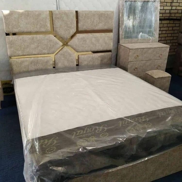 سرویس خواب . تخت خواب . دو نفره . اقتصادی و با کیفیت به صورت عمده و تک مبلمان فرنا مدل 1144714 — تصویر ۳