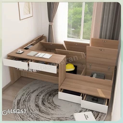 تخت خواب یک نفره پله دار BL00128 مبلمان فرنا مدل 1144703