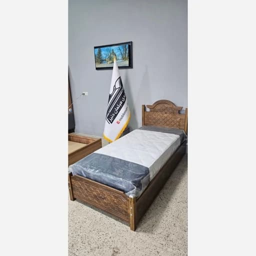 تخت خواب تک نفره بدون لوازم مبلمان فرنا مدل 1144698