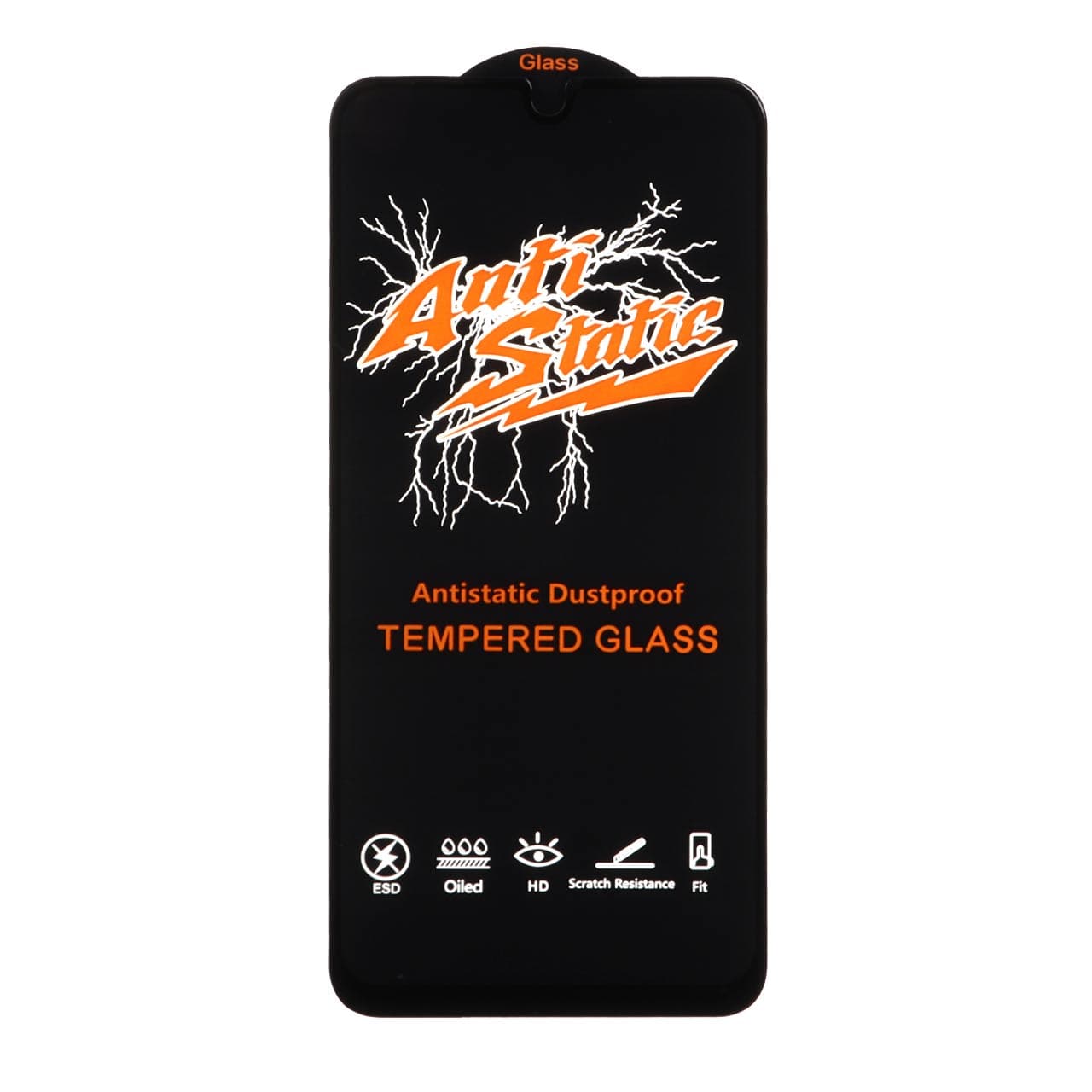 محافظ صفحه نمایش شیشه ای Samsung Galaxy A17 / A16 / A26 – Full Cover Anti Static Glass (بدون پک) – مشکی