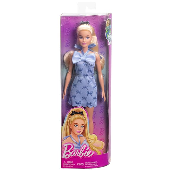 عروسک باربی سری Fashionistas مدل Blue Bows کد HYT93 — تصویر ۳