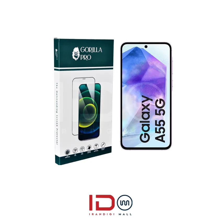 گلس و محافظ هیدروژلی (مات) نمایشگر و بدنه گوشی سامسونگ مدل Galaxy A55