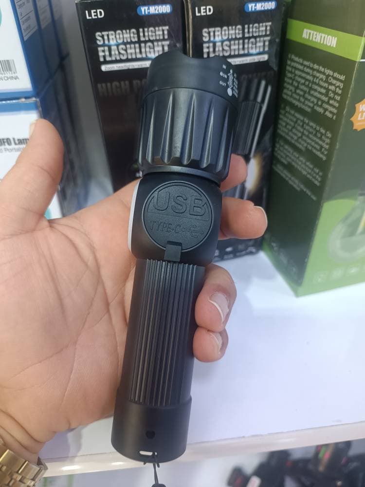 چراغ قوه شارژی Strong Light Flashlight مدل YT‑M2000 — تصویر ۲