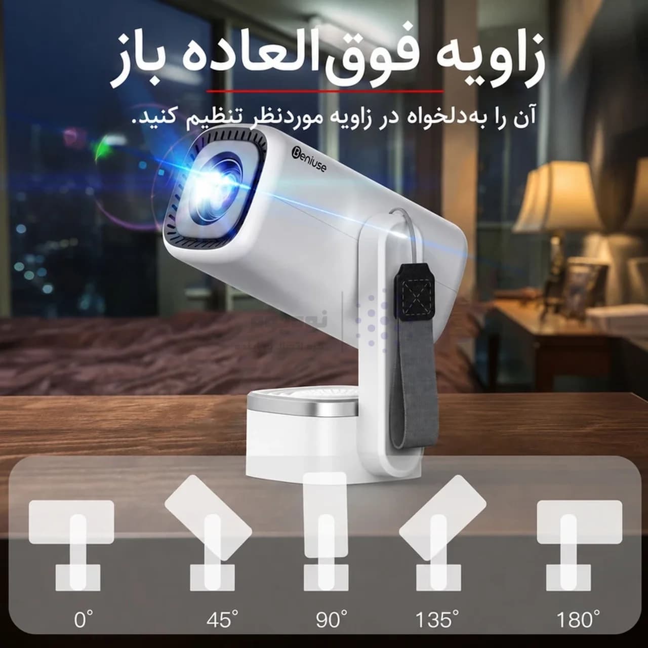 ویدئوپروژکتور Beniuse مدل BE-VP19 – سفید — تصویر ۷
