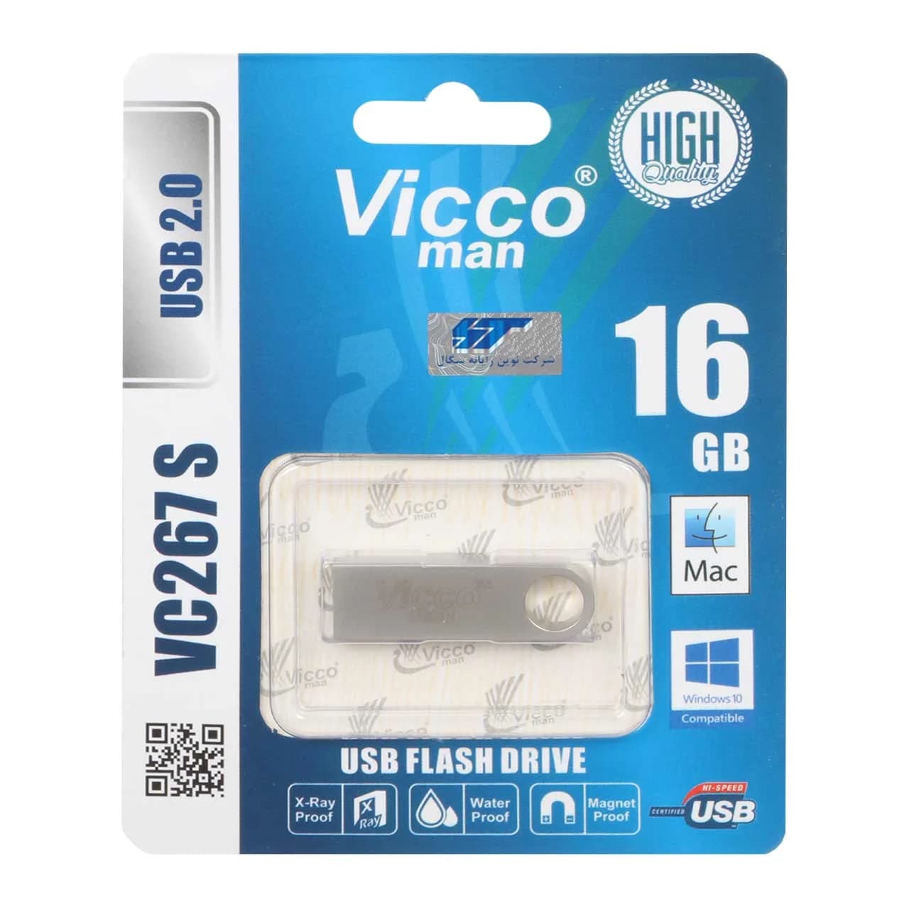 نقره ای Vicco VC267 S USB2.0 Flash Memory-16GB