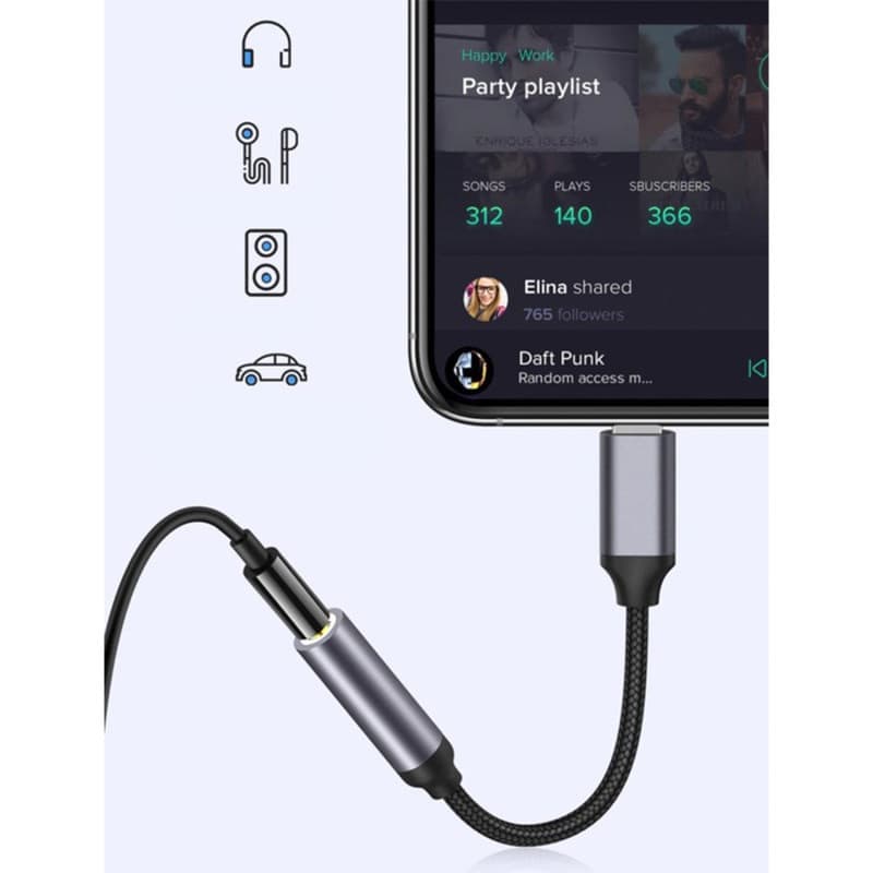 مبدل USB-C به جک 3.5 میلی متری یسیدو مدل YAU19 — تصویر ۳
