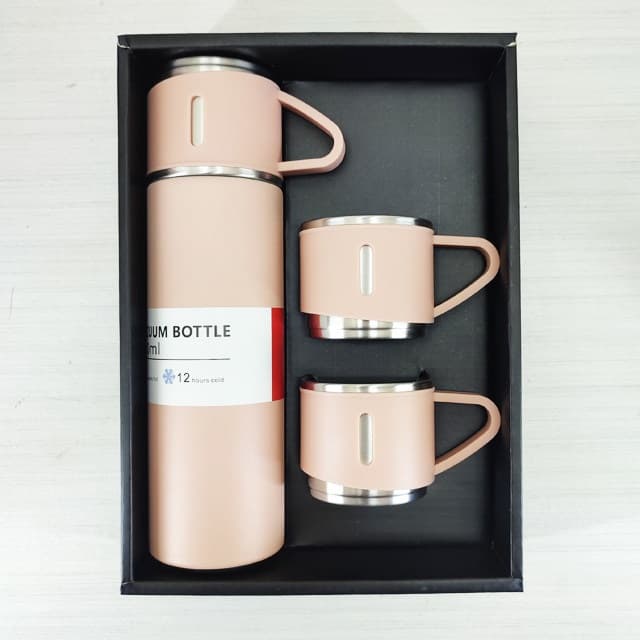 فلاسک کادویی Vacuum flask set گنجایش 0.5 لیتر به همراه 3 عدد لیوان — تصویر ۵