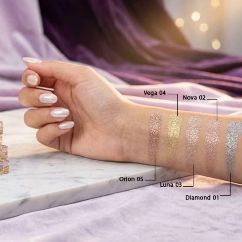 سایه تک رنگ گلیتر گلو گلدن رز Golden Rose Glitter Glow — تصویر ۳