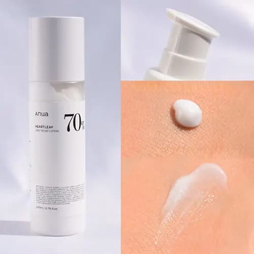 لوسیون آبرسان و تسکین دهنده آنوا 70% ANUA Heartleaf Daily Relief Lotion — تصویر ۲