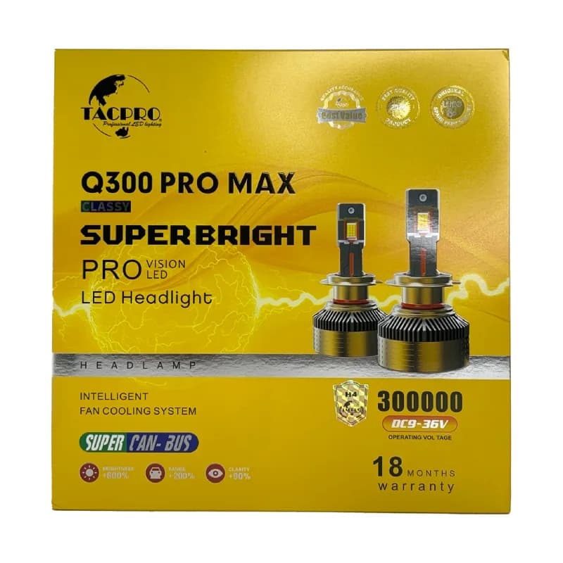 هدلایت LENZO مدل Q300 PLUS پایه H4 — تصویر ۲