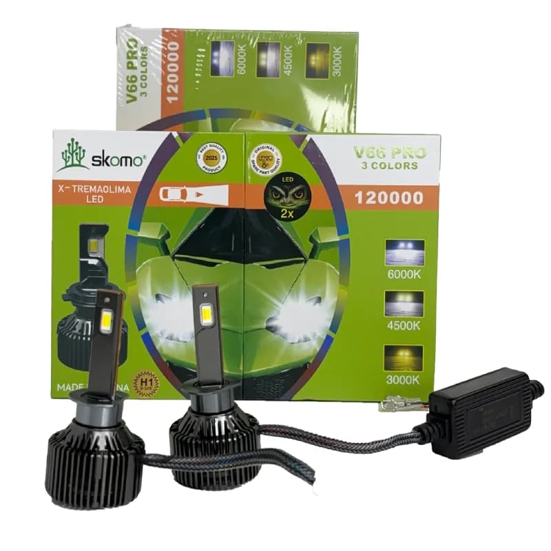 هدلایت LENZOمدل V66 سه رنگ پایه H1