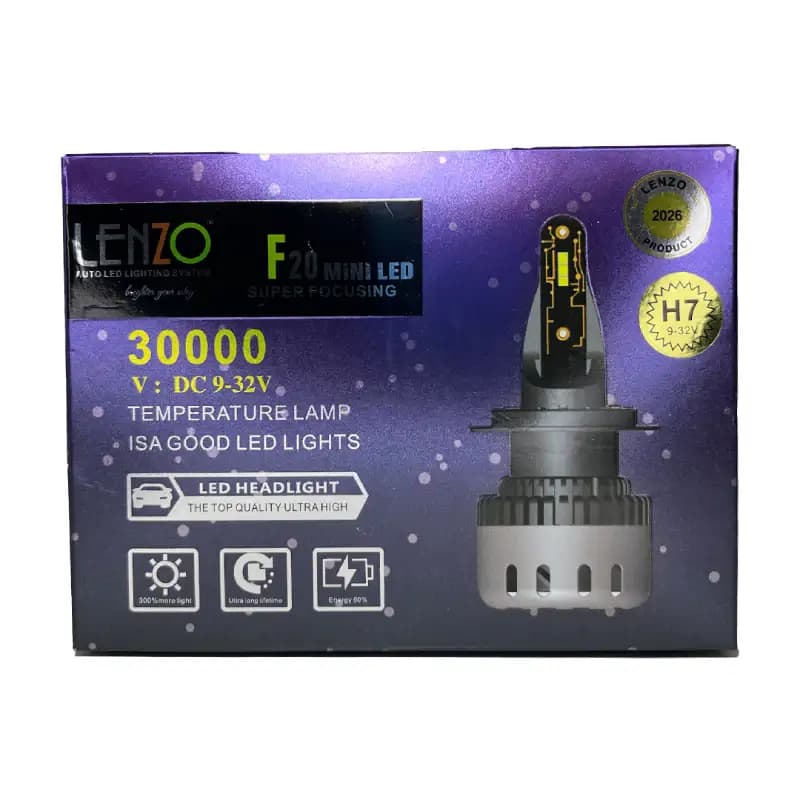 هدلایت LENZO مدل F20 پایه H7 — تصویر ۲