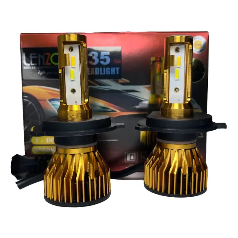 هدلایت LENZO مدل F35 دورنگ پایه H4
