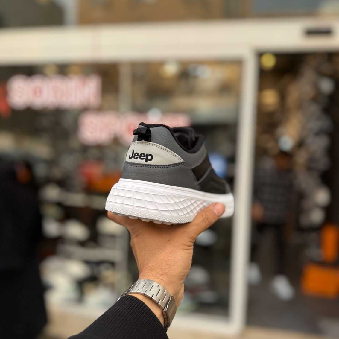 کتونی جیپ مشکی طوسی کد 6432 — تصویر ۶