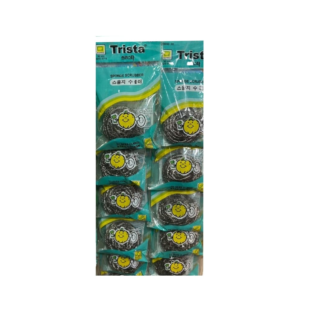 سیم ظرفشویی تریستا 35 گرم بسته 12 عددی مجموعه 120 عددی