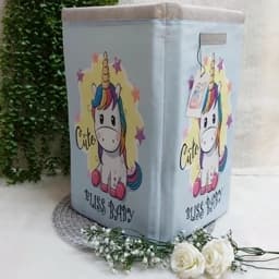 سبد اسباب بازی پارچه ای و باکس لوازم اتاق کودک بلیس بیبی طرحای مختلف دخترانه و پسرانه — تصویر ۵