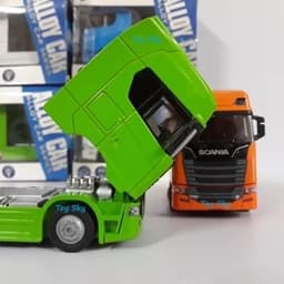 اسباب بازی – ماکت کامیون – کشنده اسکانیا 770 اس – Scania 770 S – فلزی – عقبکش، موزیکال، چراغدار – دارای جعبه — تصویر ۵