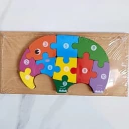 بازی فکری پازل آموزش اعداد انگلیسی و حیوانات چوبی — تصویر ۴
