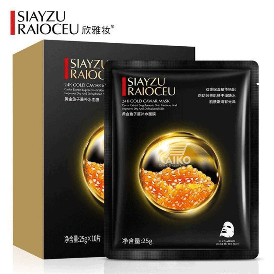 ماسک ورقه ای صورت گلد خاویار سیازو رایکو SIAYZU RAIOCEU