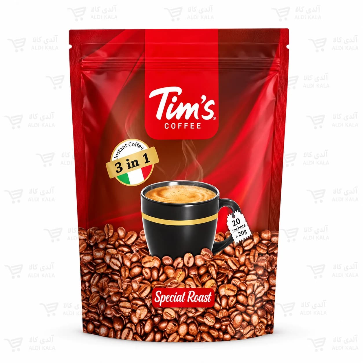 کافی میکس 3 در 1 تیمز مدل Special Roast بسته 20 عددی 20 گرمی