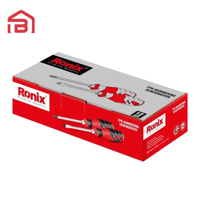 پیچ گوشتی دسته TPR ضربه خور رونیکس مدل RH-2990 — تصویر ۷