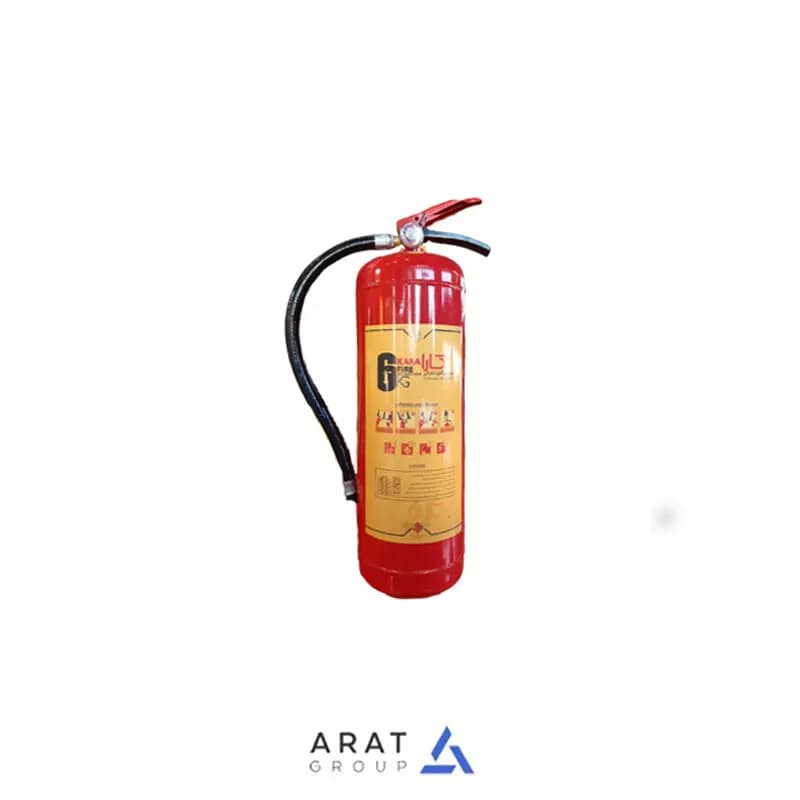 کپسول آتش‌نشانی ۶ کیلوگرم پودر و گاز ABC کارا