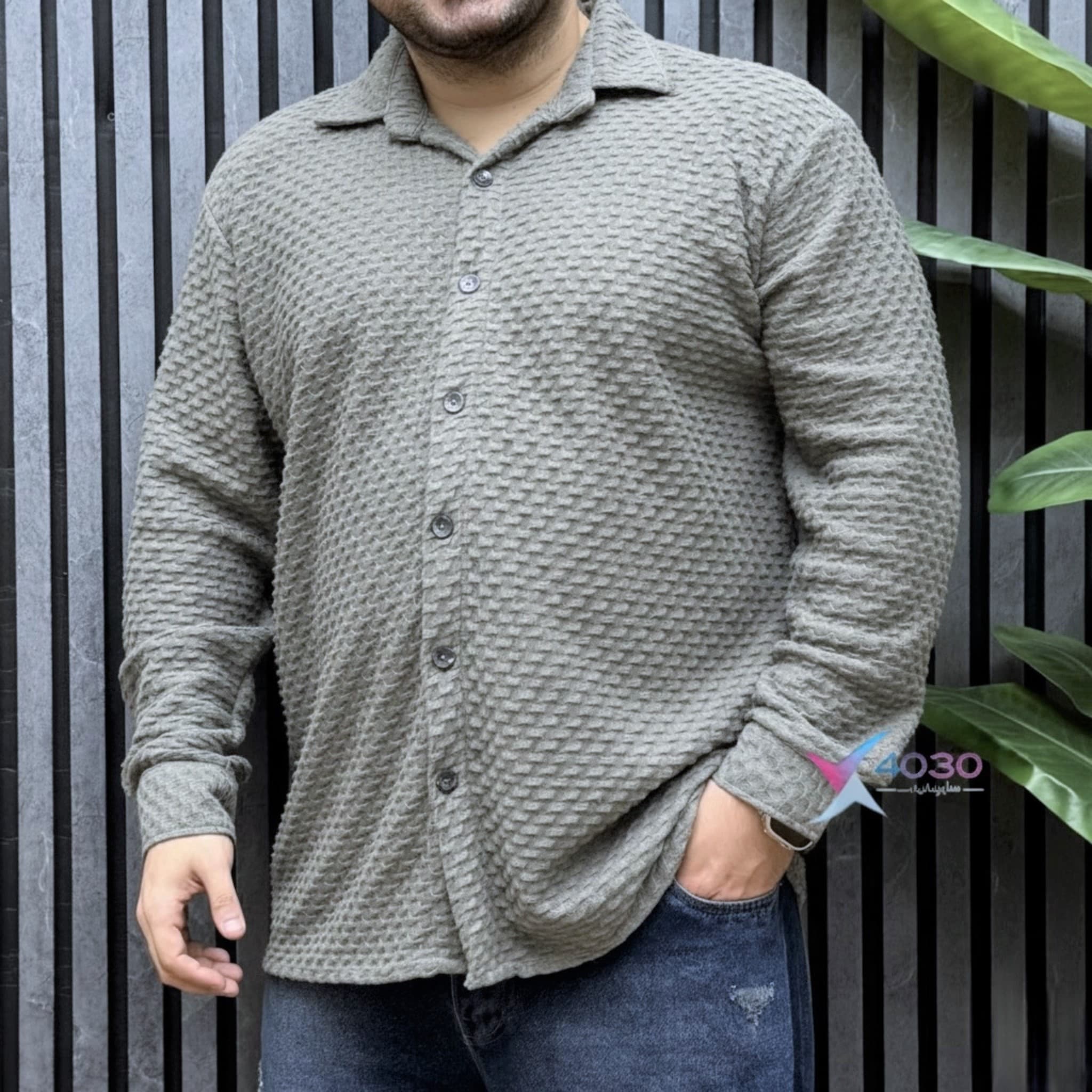 پیراهن شکت BERSHKA سایزبزرگ ( 5277 ) — تصویر ۳
