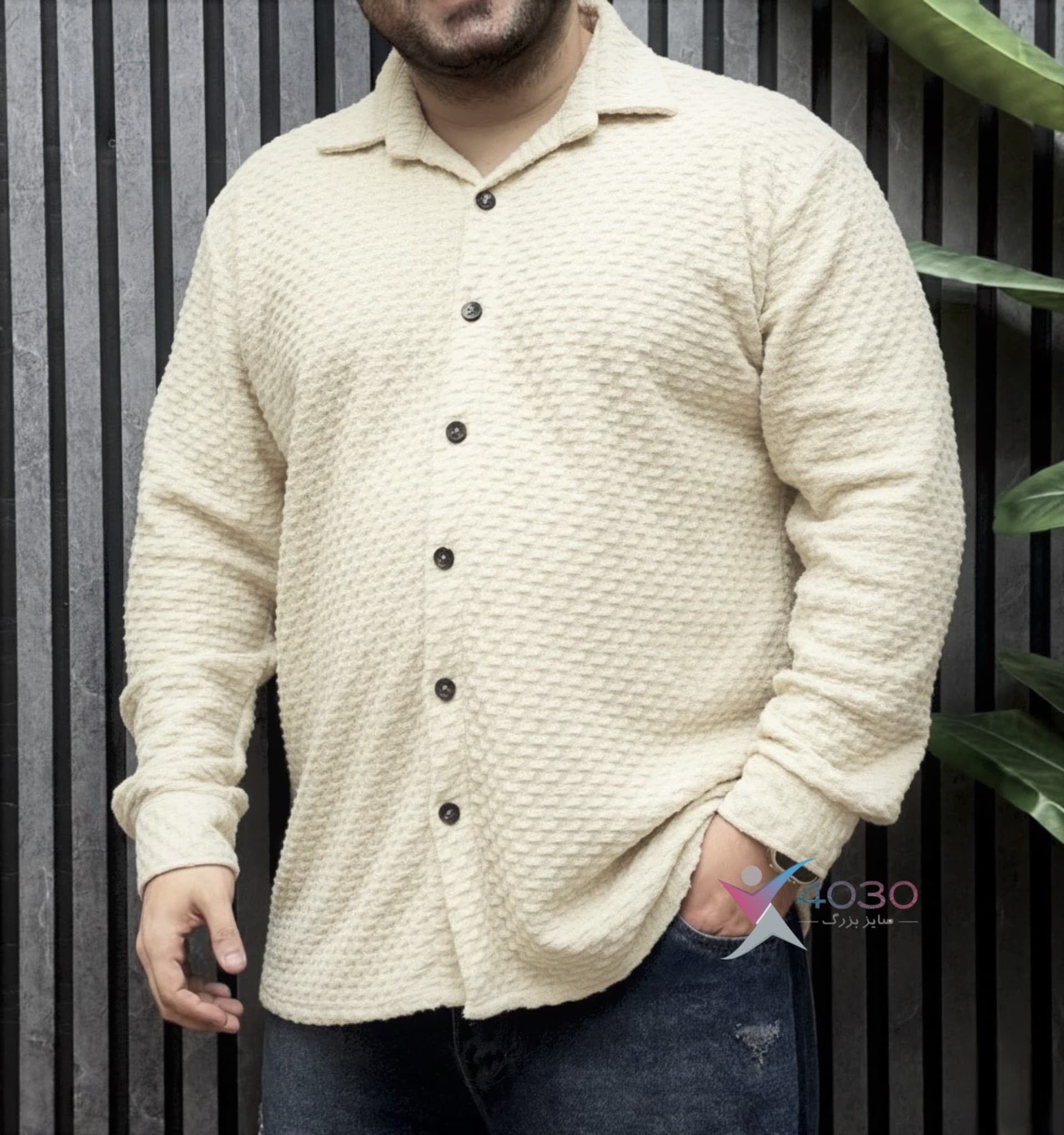 پیراهن شکت BERSHKA سایزبزرگ ( 5277 ) — تصویر ۴