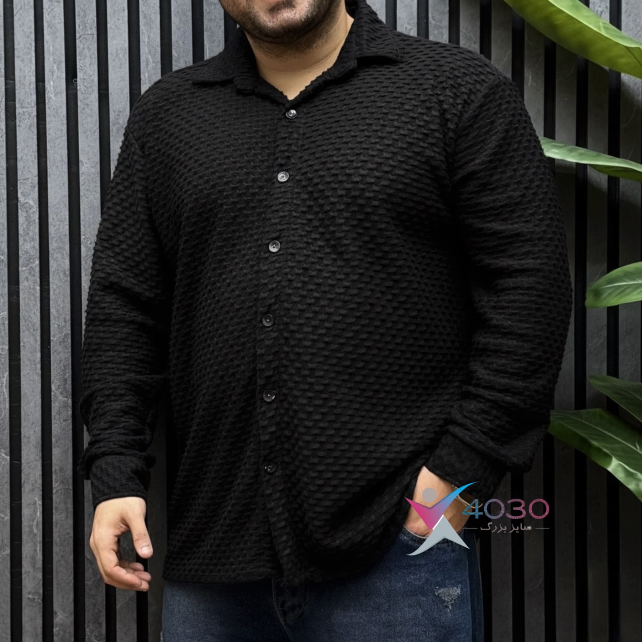 پیراهن شکت BERSHKA سایزبزرگ ( 5277 ) — تصویر ۵