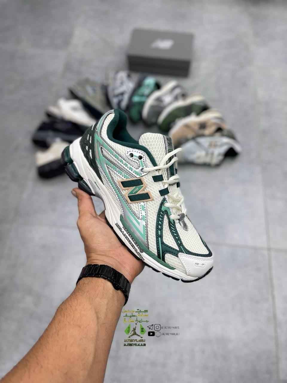 کتانی نیوبالانس 1906 ست newbalance سفید و سبز