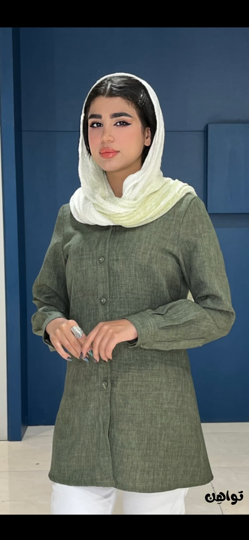 صوفیا اسلپ پیراهنی یقه مردانه — تصویر ۶