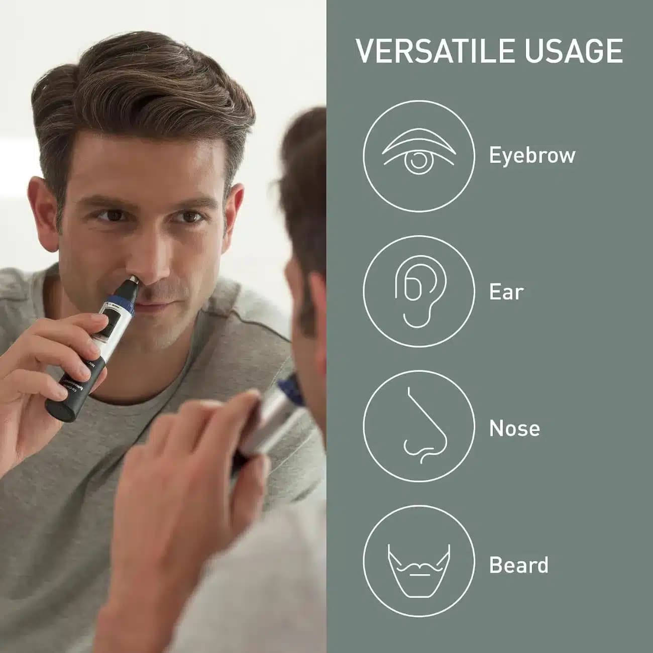 موزن بینی و گوش پاناسونیک Panasonic مدل ER-GN30 قابل شستشو — تصویر ۸