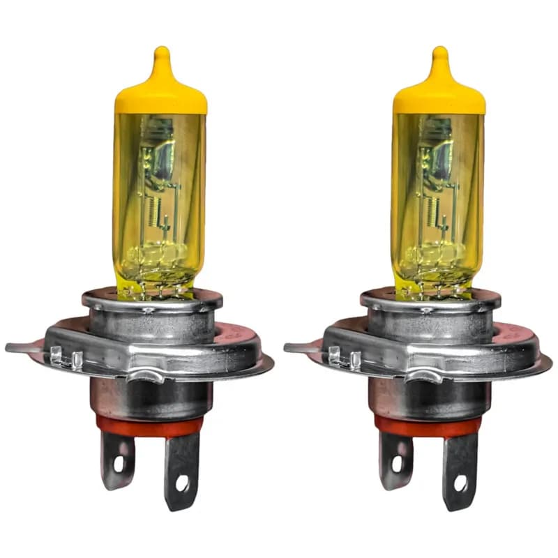 لامپ نور پایین و نور بالا چراغ جلو تک حالته بست یدک مدل Limo.YLW پایه H4 مناسب برای ساینا و کوییک بسته ۲ عددی